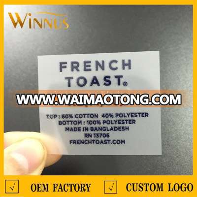 custom printing t-shirt heat press clothing labels, heat transfer clothing labels