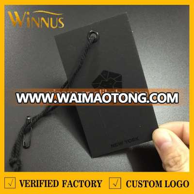 custom logo name uv printing garment black cardboard hang tags, hangtag for clothing