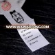 Lowest price for own design silk satin ribbon washing care label for jeans